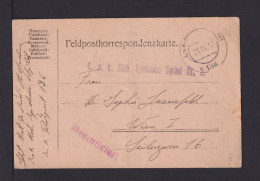 1917 - Feldpoststempel "K.u.k. Mob.Epidemie Spital Nr 2"  - Feldpostkarte - Malattie