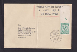 1953 - 50 C. Hari Ibu (Muttertag) Auf Brief Ab Medan - Andere & Zonder Classificatie