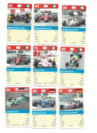 Cartes Voitures Course, Formule 1, Italie, USA, Allemagne, France, Race Cars (Cosworth, Porsche, Ligier, Ford Benetton) - Auto's