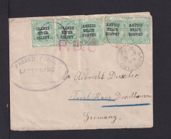 1902 - 5x 1/2 P. Auf Brief Ab LADYBRAND Nach Deutschland - Zensur - Cap De Bonne Espérance (1853-1904)