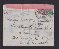 1915 - Einschreibbrief Ab Johannesburg Nach USA - Zensur - Storia Postale