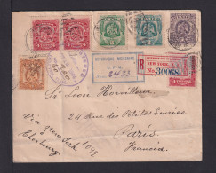 1904 - Einschreibbrief Nach Paris - Transit-Einschreibstempel EAGLE PASS, Texas - Mexique