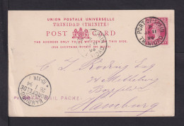 1894 - 1 P. Ganzsache Ab Port Of Spain Nach Hamburg - Trinidad & Tobago (...-1961)