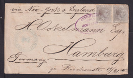 1882 - 2x 5 C. Auf Brief Ab Habana Nach Hamburg - Covers & Documents