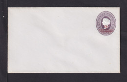 4 P. Ganzsache Mit Überdruck 2 1/2 P. (U 3) - Ungebraucht - 1859-1963 Crown Colony