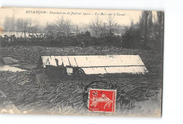 BESANCON - Inondations De Janvier 1910 - Les Bois Sur Le Canal - Très Bon état - Besancon