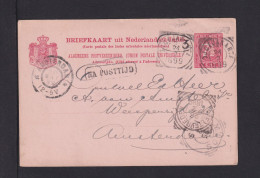 1899 - 7 1/2 C. Ganzsache Ab DJOKJA Nach Amsterdam - Transitstempel - Niederländisch-Indien