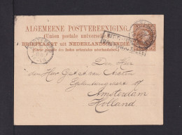 1888 - 7 1/2 C. Ganzsache Ab Weltevreden Nach Amsterdam - Transitstempel - Niederländisch-Indien