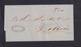 1862 - Blauer Ovalstempel SEMARANG Auf Brief Nach Batavia - Niederländisch-Indien