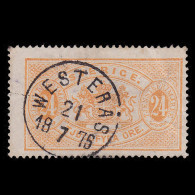 SWEDEN.1874-7.OFFICIAL.24o Orange.SCOTT O8a.USED WESTERAS - Officials