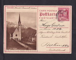 20 Rp. Bild Ganzsache Kirche Schaan (P 12-04) - Ab Vaduz Mit Sonderstempel Nach Berlin - Briefe U. Dokumente