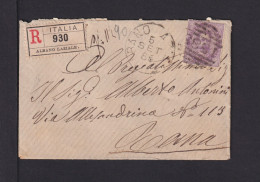1885 - Kleiner Einschreibbrief Ab ALBANO LAZIALE Nach Rom - Entero Postal