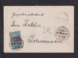 1920 - 2 K. Mit Aufdruck "PORTO" Auf Ortsbrief Petrovaradin - Lettres & Documents