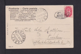 1904 - 10 P. Auf Karte Nach Abo - Entwertet Mich Schiffchen-Stempel - Cartas & Documentos