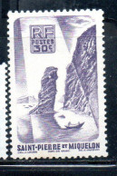 ST. SAINT PIERRE AND ET MIQUELON 1947 SOLDIERS' BAY  CENT. 30c MLH - Unused Stamps