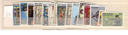 1974 MNH Iceland, Year Complete, Postfris** - Komplette Jahrgänge