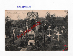 SALOME-59-Tombes Allemandes-Cimetière-CARTE Imprimee Allemande-GUERRE 14-18-1 WK-FRANCE-FELDPOST - Soldatenfriedhöfen