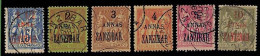 ZA052b - French Post ZANZIBAR - Lot Of 6 STAMPS  1897 Set -   USED - Gebraucht