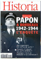 HISTORIA N° 610 Histoire Dossier Papon à Bordeaux 1942 1944 Rafles Juifs - Storia