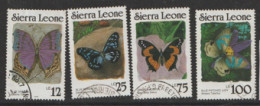 Sierra Leone  1987  Butterflies  Various Values Fine Used - Sierra Leone (1961-...)