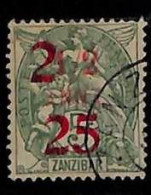 ZA052c - French Post ZANZIBAR -  STAMP - 1904 Yvert # 63 - Very Fine USED - Oblitérés