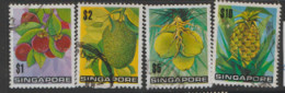 Singapore  1973   SG 221-4  Fruit   Fine Used - Singapore (1959-...)