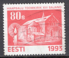 Estonia 1993 Single  Stamp From The Christmas Stamps - Churches In Fine Used. - Estonia