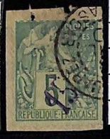 ZA053b - French DIEGO SUAREZ -  STAMP - 1890 Yvert # 2 -   Fine USED On CUT-OUT - Gebraucht