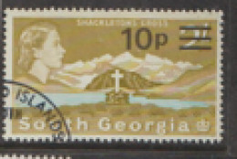 South Georgia  1971  SG 63  10p Surcharge     Fine Used - South Georgia