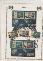 Bhutan SPACE STAMPS IMPF. BLOCK AND BLOCK - Bhoutan