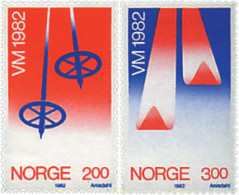 725192 HINGED NORUEGA 1982 CAMPEONATOS DEL MUNDO DE ESQUI NORDICO - Usati