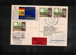 Uruguay 1974 World Football Cup Germany - Lufthansa Flight Uruguay- Germany Interesting Postcard - 1974 – Germania Ovest