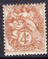 France N° 110 XX Type Blanc 4 C. Brun-jaune Sans Charnière TB - 1900-29 Blanc