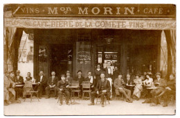 Devanture Maison Maurin. Carte Photo Animée Non Située - Cafes