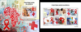 Sierra Leone 2023, Against AIDS, Red Cross,  6val In BF+BF - Sierra Leone (1961-...)