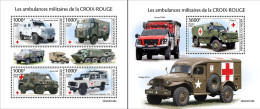 Niger 2023, Military Ambulances, Red Cross, 4val In BF+BF - Níger (1960-...)