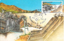 NOUVELLE CALEDONIE -Carte Maximum - Premier Jour FDC NOUMEA  Métallurgie Du Nickel 2 DEC  91 - 50ème Anniversaire - Maximumkaarten