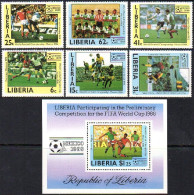 Liberia 1015/20 Et Bf 108 Mondial Football Mexico 86 - 1986 – Mexico