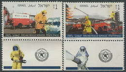 Israel 1995 Correo 1297/98 **/MNH Bomberos Y Servicios De Salvamento.(2val.) - Nuevos (con Tab)