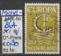 1966 - NIEDERLANDE - SM "Europa - Stilis. Boot" 20 C Gelboliv/braunoliv  - O  Gestempelt - S. Scan (864o Nl) - Oblitérés