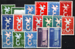 Tema Europa - 1958  Año Completo 17 Sellos - Full Years