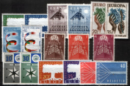 Tema Europa - 1957 - Completo Tema Europa 18 Sellos - Años Completos