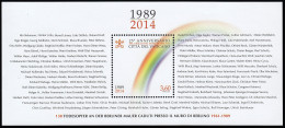 Vaticano F1672 2014 Hoja. 25º Aniversario Caída Muro De Berlín  MNH - Altri & Non Classificati