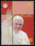 Vaticano 1408 2006 Jornadas De La Juventud. Retrato Del Papa Benedicto XVI MNH - Sonstige & Ohne Zuordnung