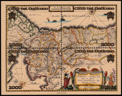 Vaticano 1147/50 1999 Mapa Tierra Santa De 1619 Representada En 4 Sellos MNH - Altri & Non Classificati