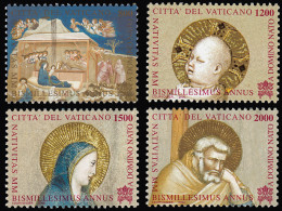 Vaticano 1209/12 2000 Navidad. Detalles De Frescos De Giotto MNH - Sonstige & Ohne Zuordnung