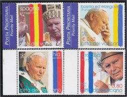 Vaticano 1328/31 2004 Viajes De SS Juan Pablo II MNH - Otros & Sin Clasificación