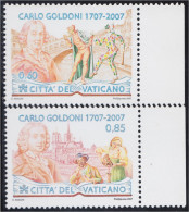 Vaticano 1433/34 2007 Carlo Goldoni Actor MNH - Otros & Sin Clasificación