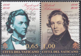 Vaticano 1526/27 2010 Músicos Frederic Chopin Y Robert Schuman MNH - Andere & Zonder Classificatie