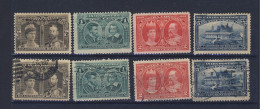 8x Canada 1908 Quebec Used & MNG Stamps 2 Each #96-97-98-99 Guide Value = $140.00 - Gebraucht